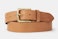 Tan belt with a solid brass buckle
