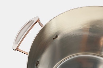 Mauviel 11.2-Quart Copper Stew Pot With Glass Lid