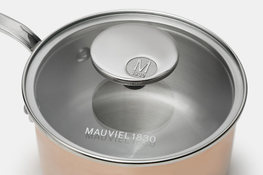 Mauviel M'150 Copper Sauce Pans w/ Glass Lids