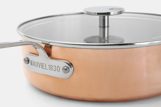 Mauviel M'150 Copper Saute Pan w/ Glass Lid
