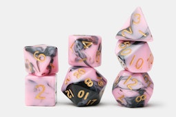 Marbled Pink/Black w Gold Numbers