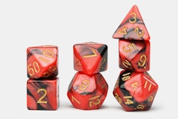 Marbled Red/Black w Gold Numbers