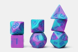 Marbled Purple/Green w Blue Numbers