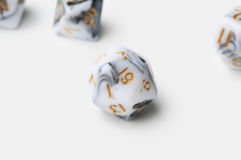 MDG Mini Acrylic Marbled Dice Sets (4-Pack)