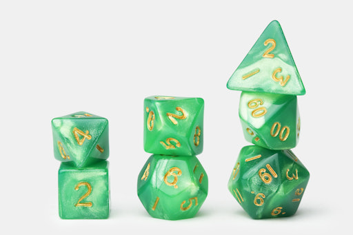MDG Mini Acrylic Marbled Dice Sets (4-Pack)