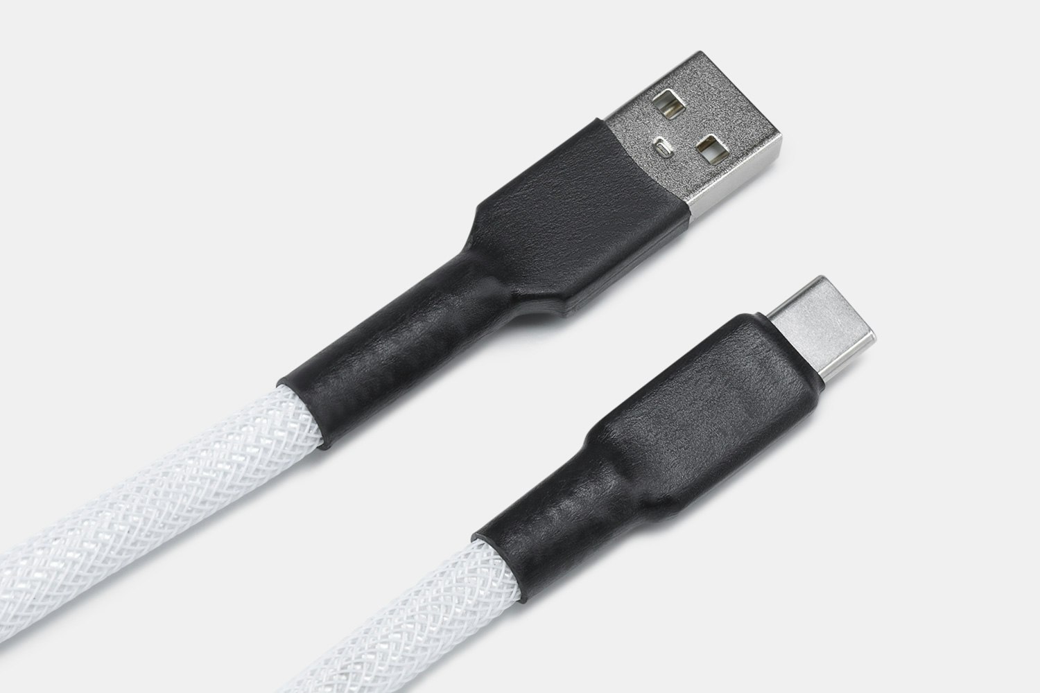 Mechcables Black-on-White Custom Coiled Aviator Cable