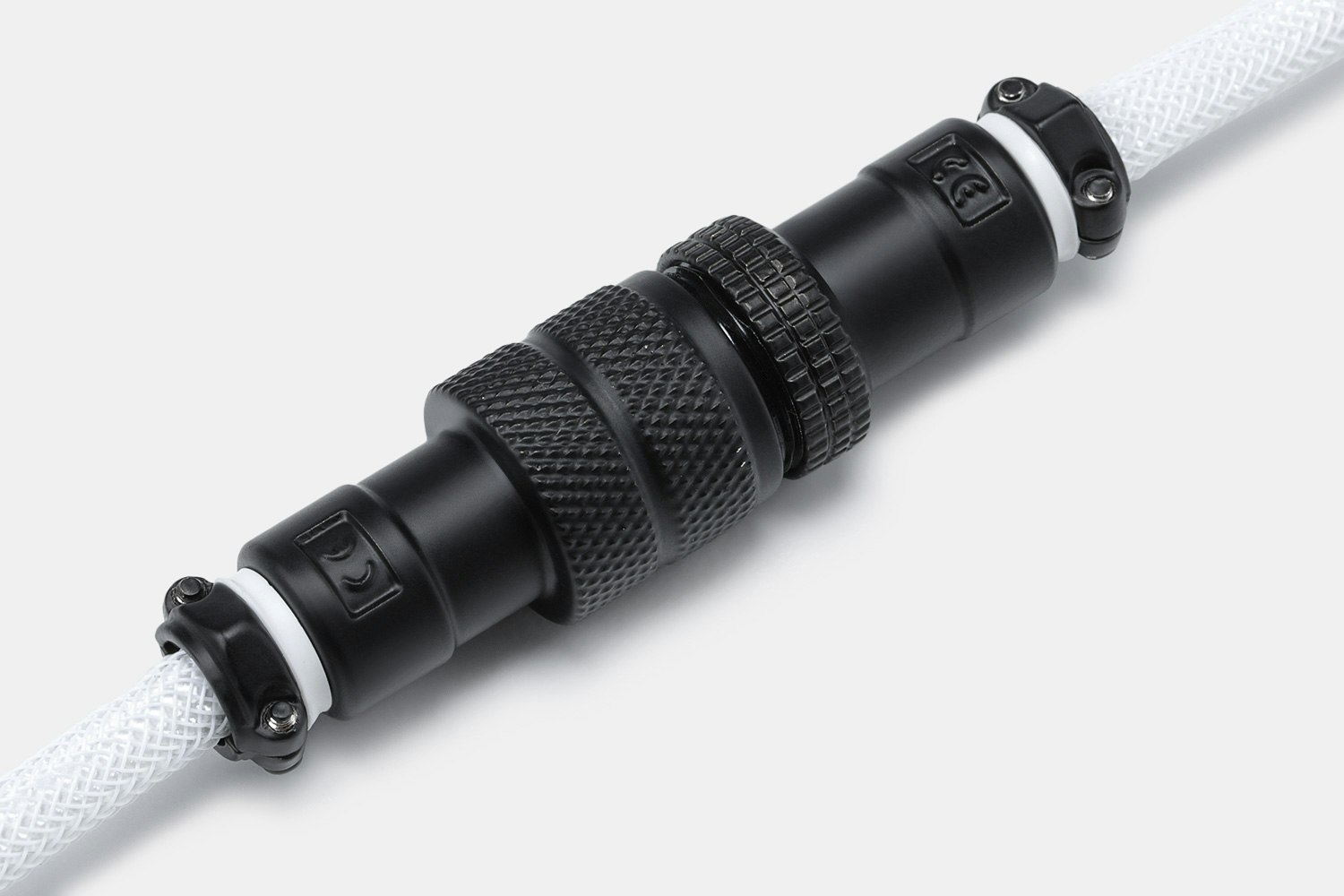 Mechcables Black-on-White Custom Coiled Aviator Cable