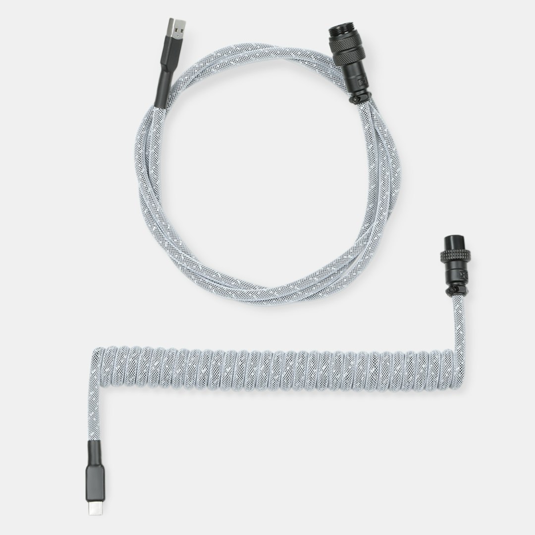 Mechcables Blizzard Dark Custom Coiled Aviator USB Cable Mechanical