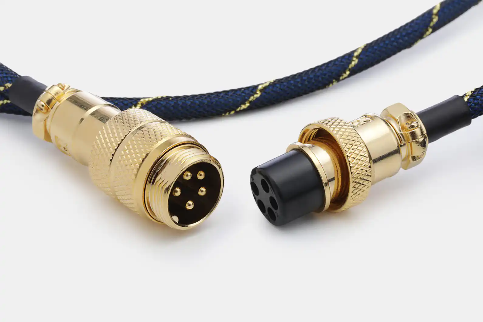 Mechcables Blue Samurai Custom Coiled Aviator USB Cable | Mechanical ...