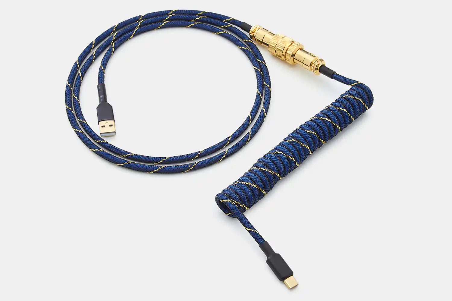 Mechcables Blue Samurai Custom Coiled Aviator USB Cable | Mechanical ...