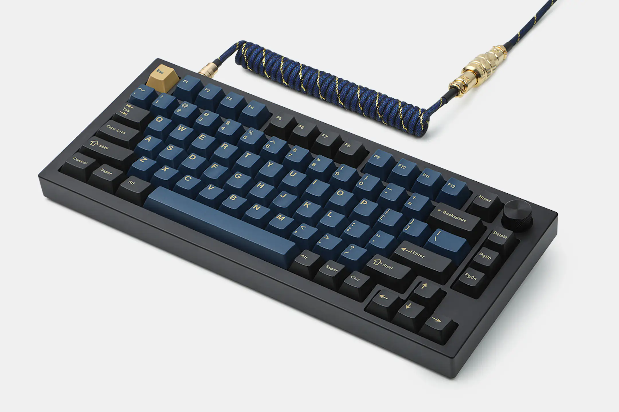 Mechcables Blue Samurai Gold CNC-Machined USB Cable | Mechanical ...