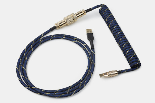 Mechcables Blue Samurai Gold CNC-Machined USB Cable