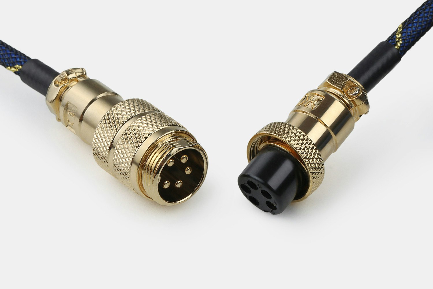 Mechcables Blue Samurai Gold CNC-Machined USB Cable | Mechanical ...