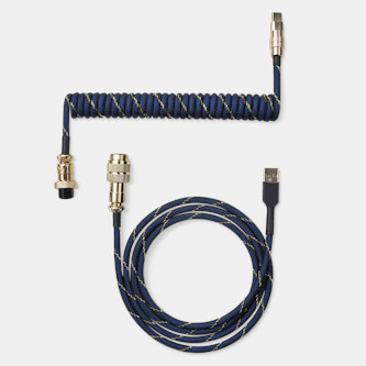 Mechcables Blue Samurai Gold CNC-Machined USB Cable Details, Mechanical  Keyboards, Keyboard Cables, Keyboard Cable