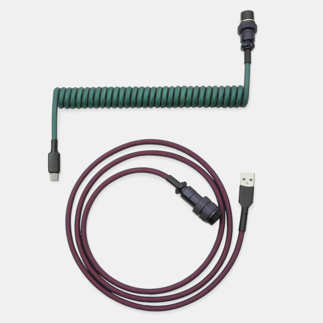Mechcables Cyber Custom Coiled Aviator USB Cable Mechanical Keyboards