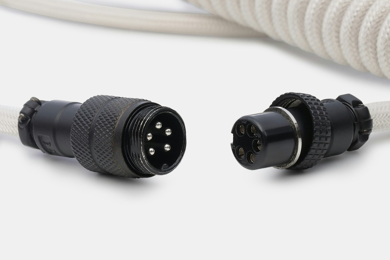 Mechcables Cream Custom Coiled Aviator USB Cable