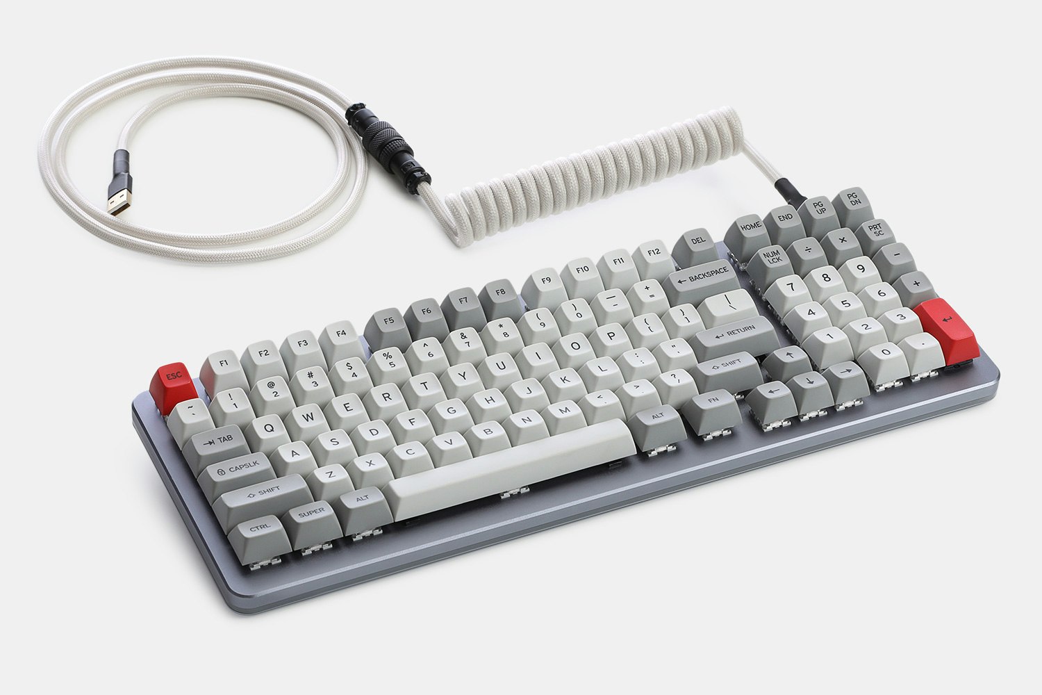 Mechcables Cream Custom Coiled Aviator USB Cable