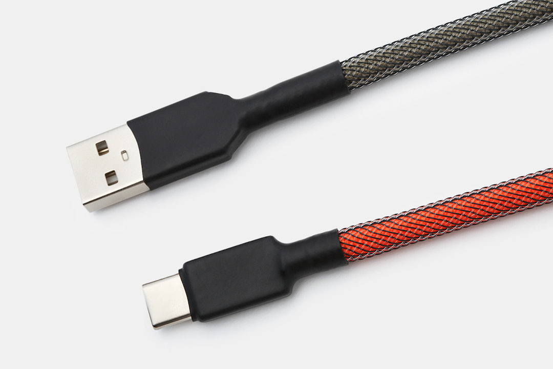 Mechcables Green Screen Custom-Sleeved USB Cable