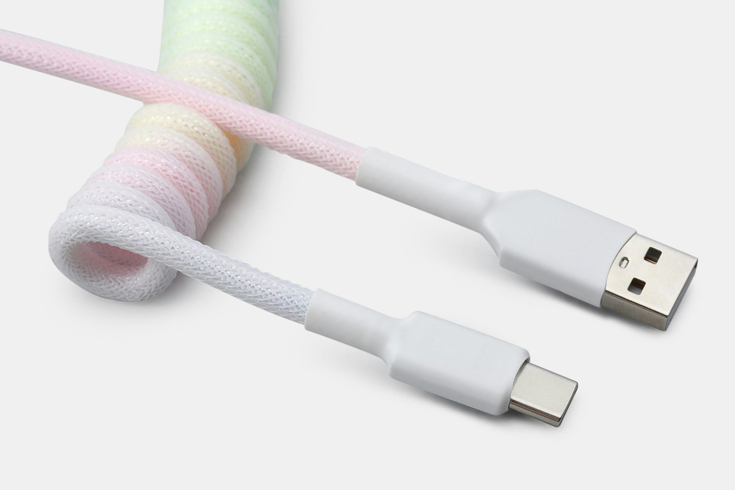 Mechcables Pastel Rainbow Custom Coiled Aviator USB Cable