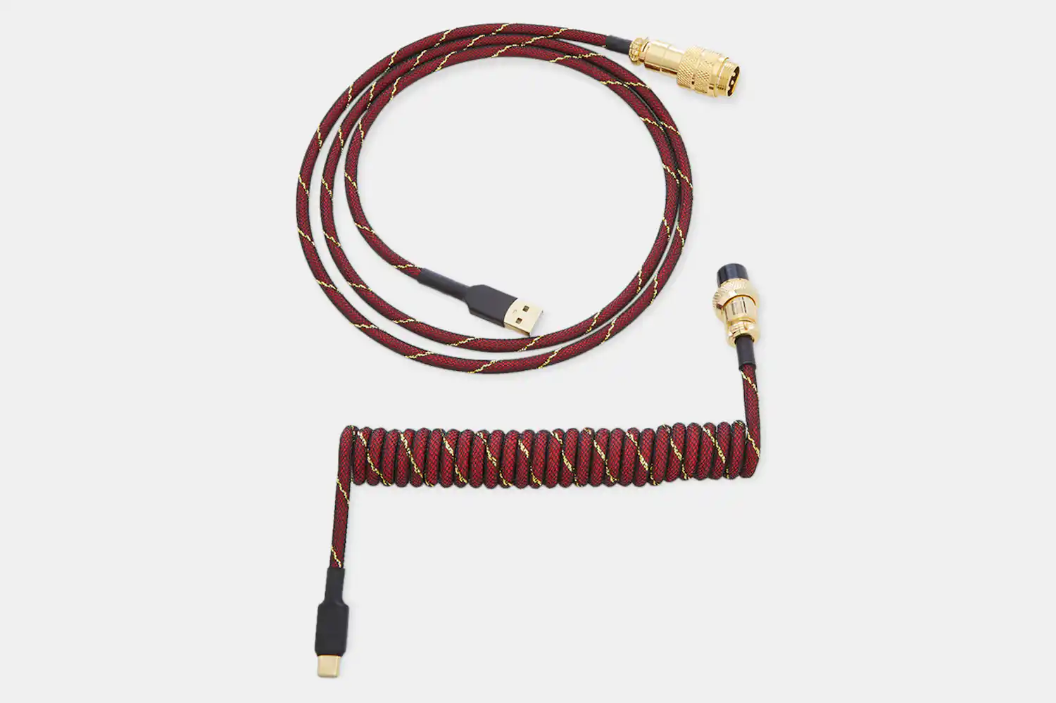 Mechcables Red Samurai Custom Coiled Aviator USB Cable | Mechanical ...