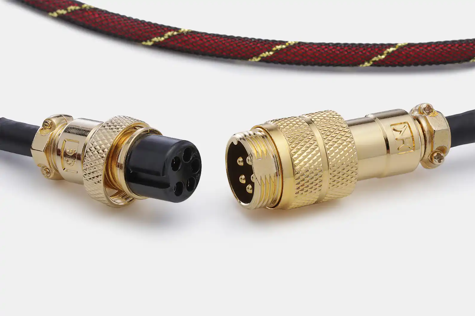 Mechcables Red Samurai Custom Coiled Aviator USB Cable | Mechanical ...