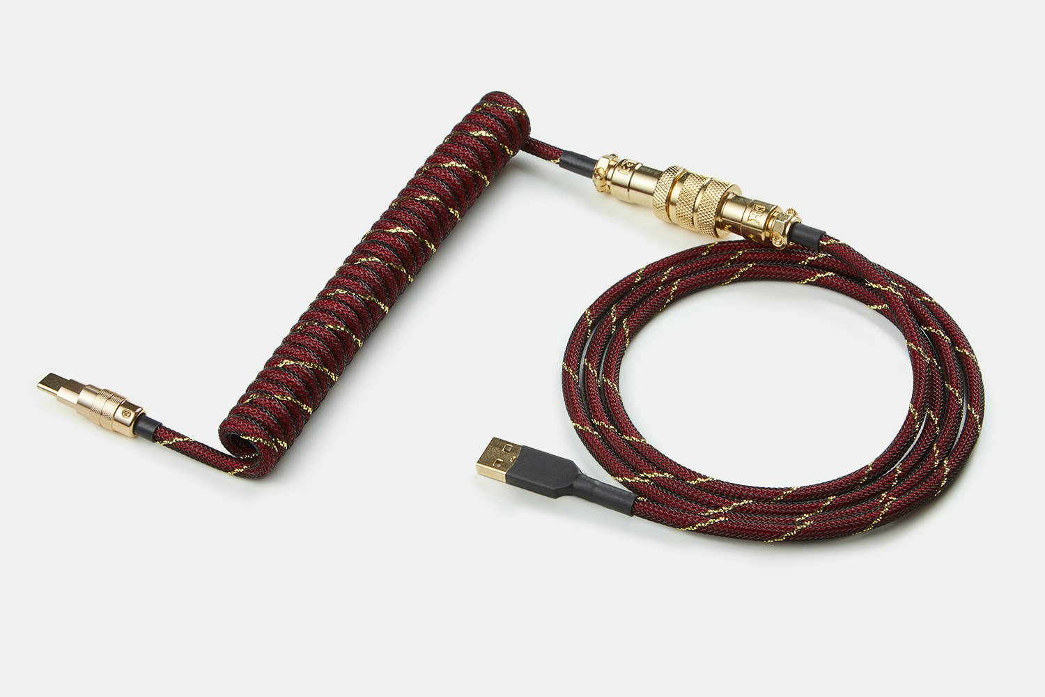 Mechcables Red Samurai Gold CNC-Machined USB Cable | Mechanical ...