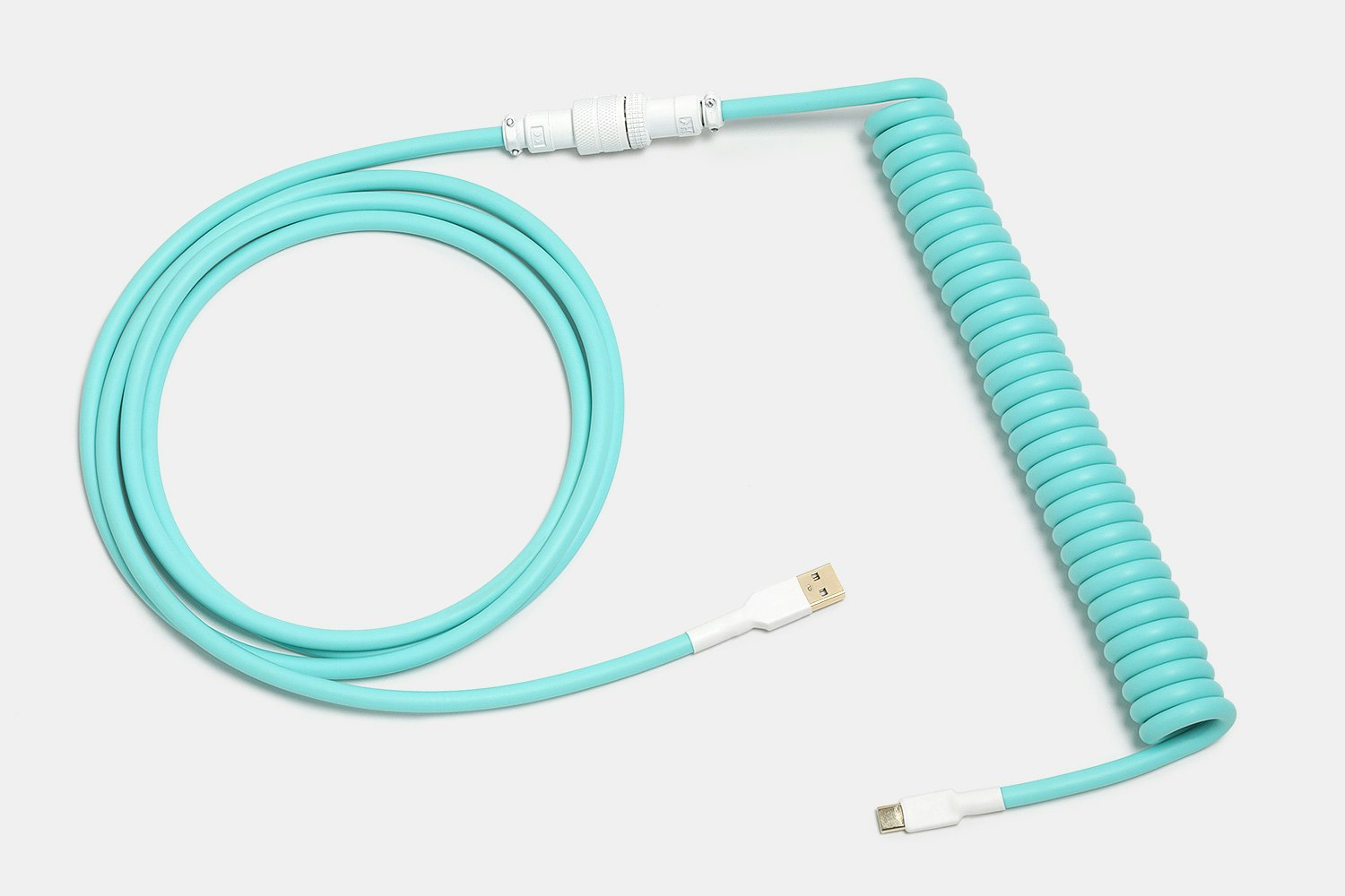 Mechcables Seafoam Custom Coiled Aviator USB Cable