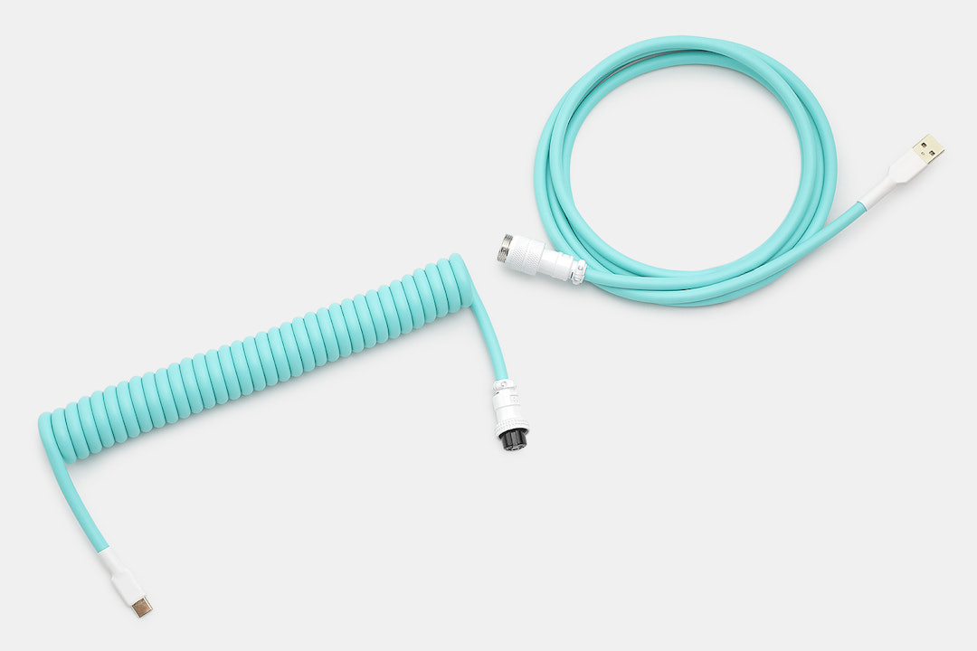 Mechcables Seafoam Custom Coiled Aviator USB Cable
