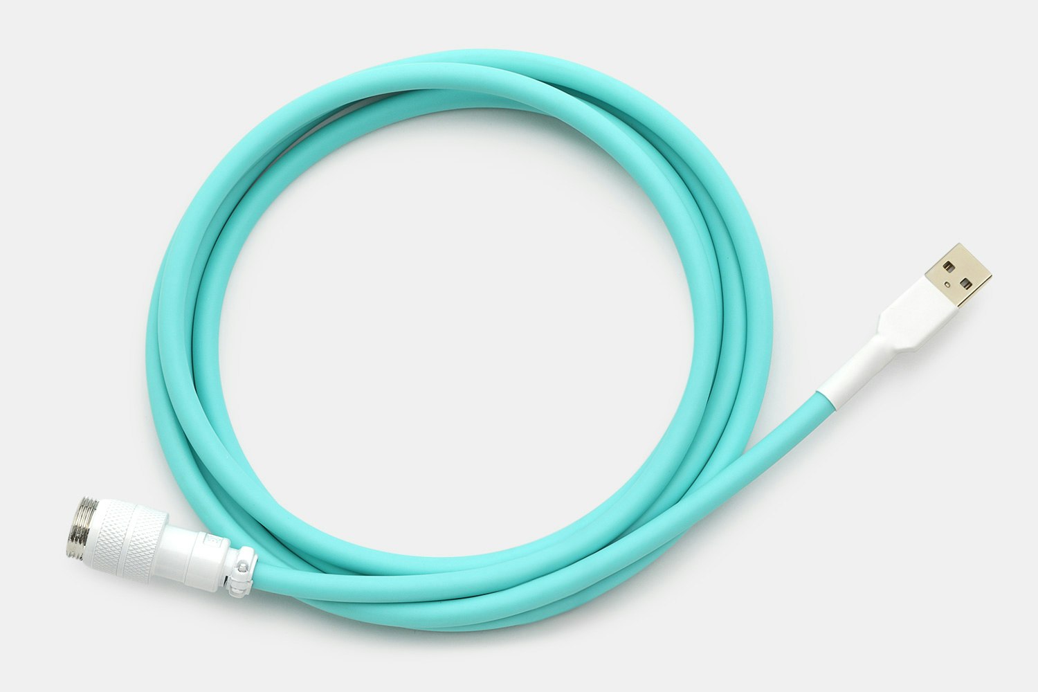 Mechcables Seafoam Custom Coiled Aviator USB Cable