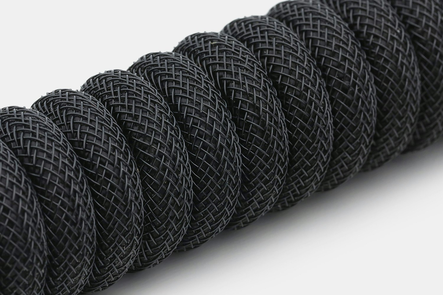 Mechcables White on Black Custom Coiled Aviator USB Cable