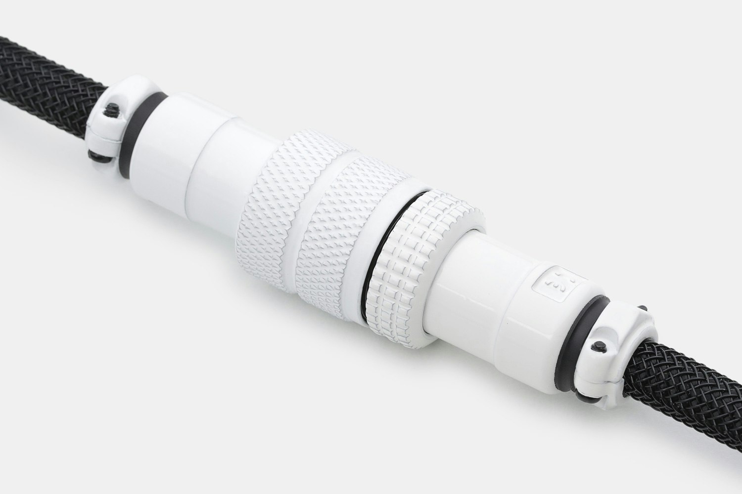 Mechcables White on Black Custom Coiled Aviator USB Cable