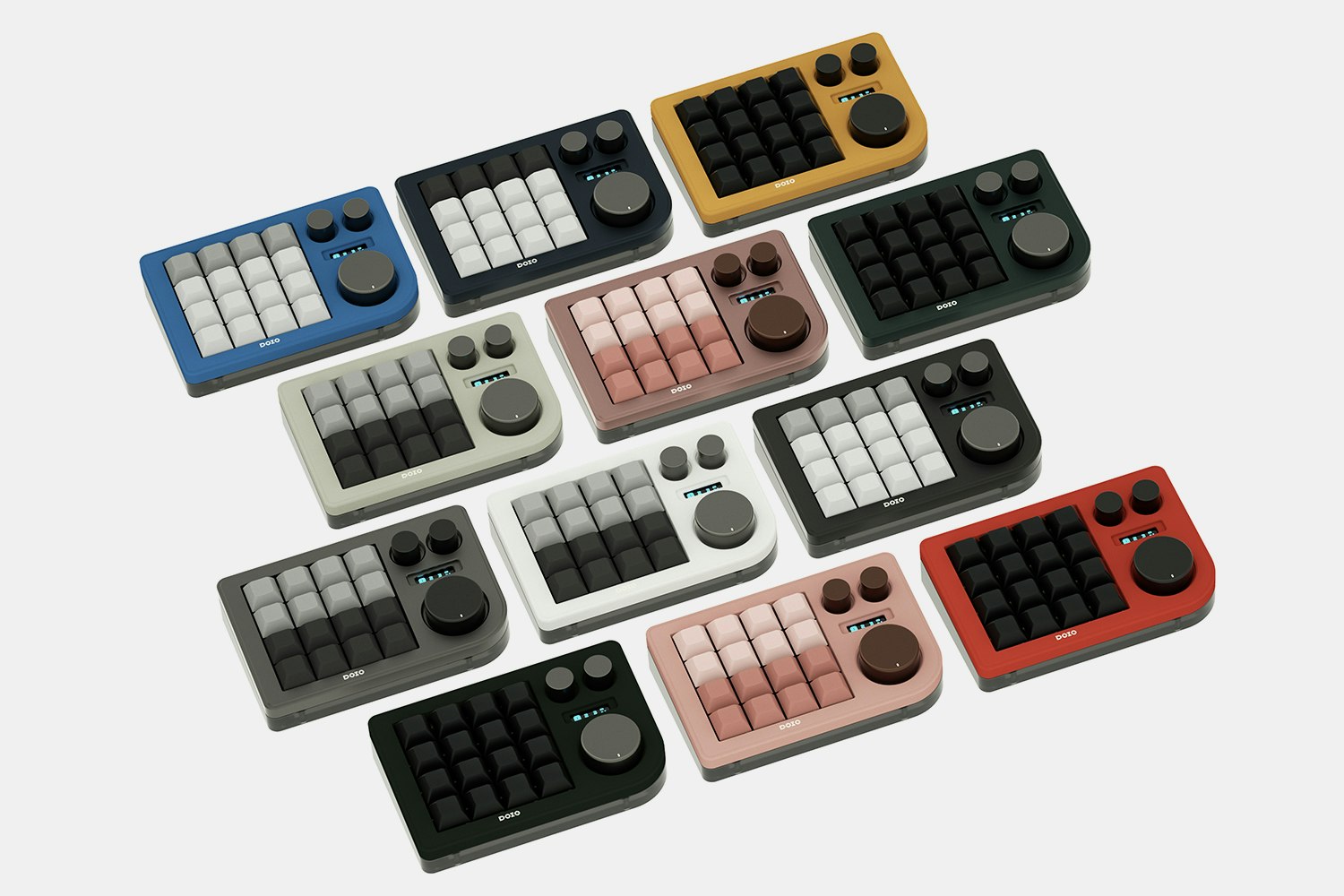 Megalodon Wireless Triple Knob Macropad Mechanical Keyboards Mini Mechanical Keyboards Drop