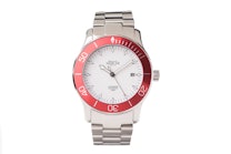 Red Dial/Stainless Steel