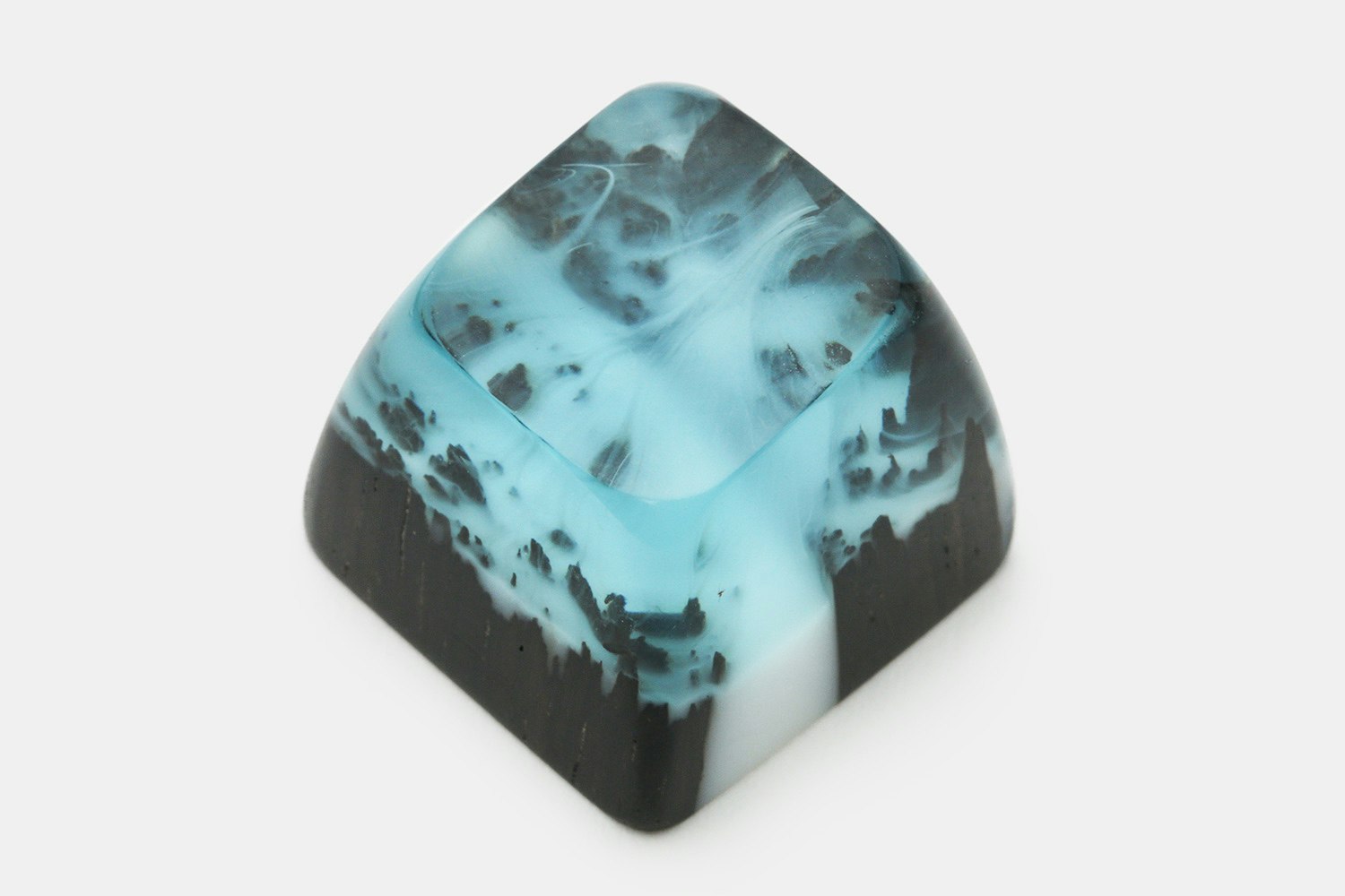 Mini Iceland Wood & Resin Artisan Keycaps