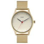 Creme dial/gold mesh strap with gold case (+$10)