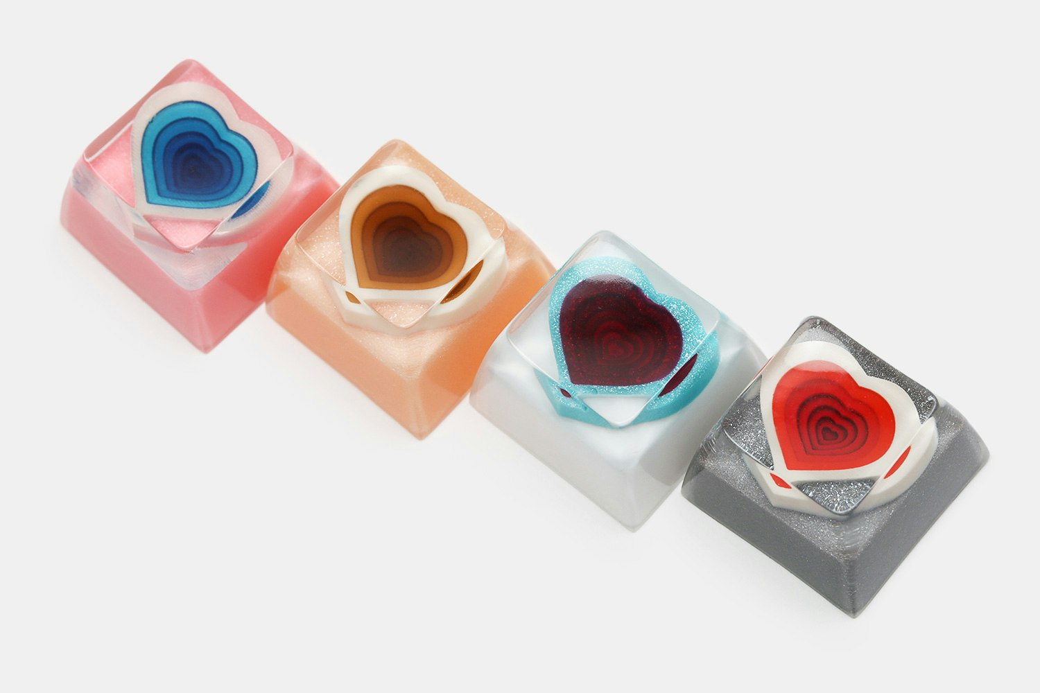 MMCAPs Colored Hearts Resin Keycap