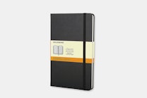 Large Standard Notebook (5 X 8.25) - Hard - Ruled - Black