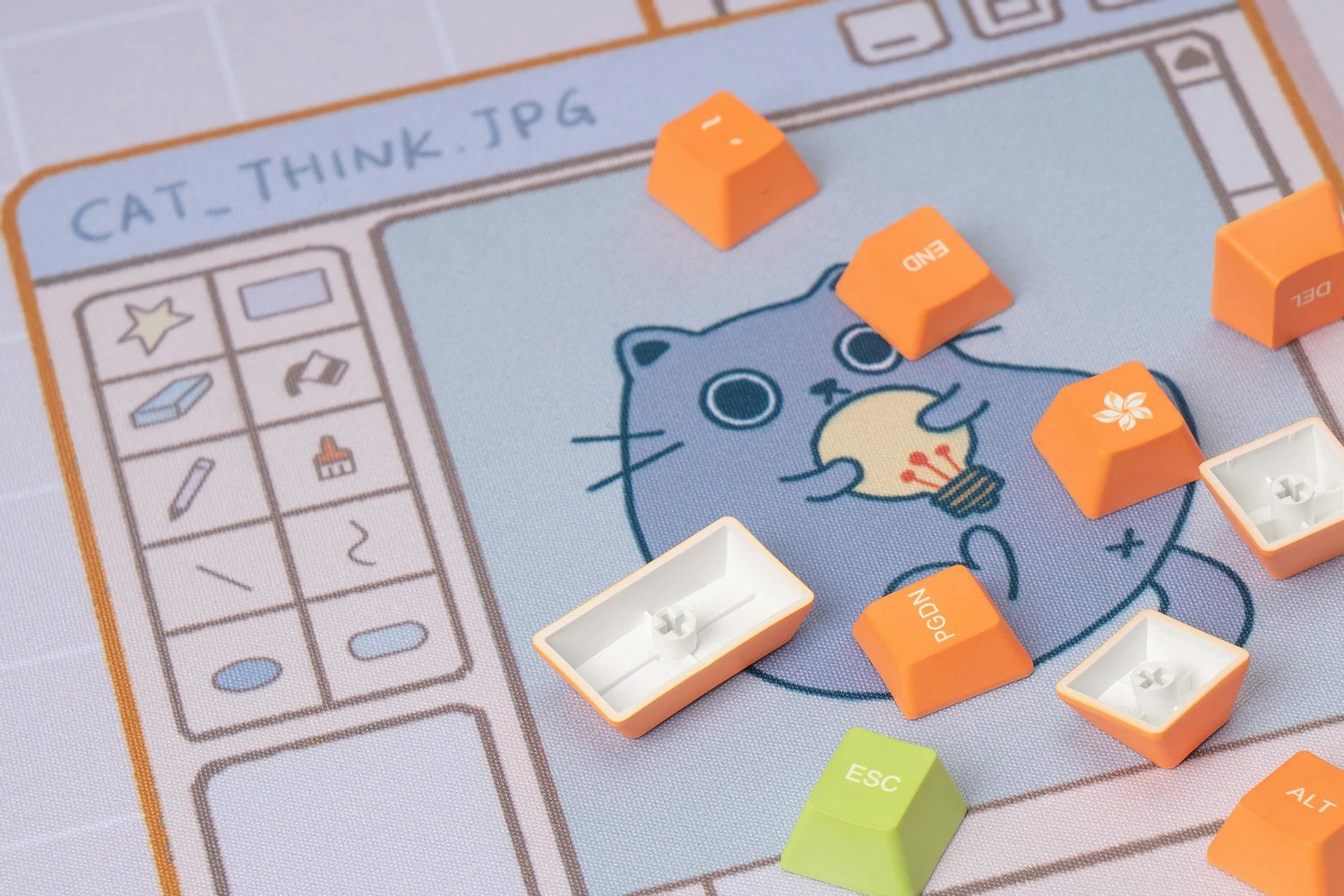 MOMOKA Sugar Orange Dye-Subbed PBT Keycap Set