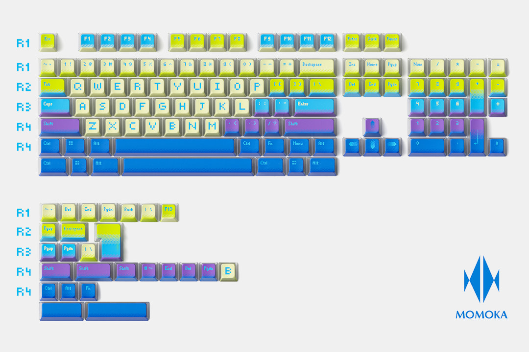 MOMOKA Pixel Ocean PBT Keycap Set