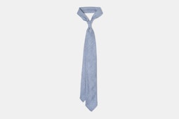 Herringbone Cashmere Tie - Light Blue 