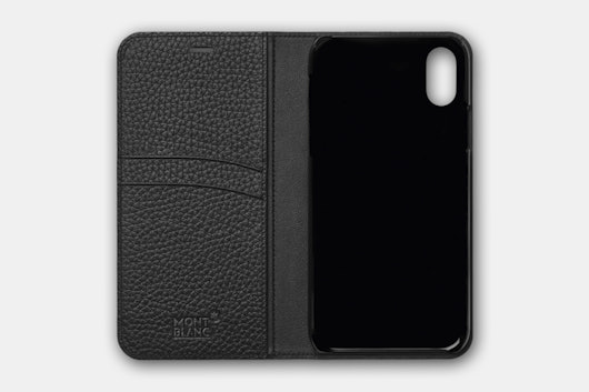 Montblanc Flipside Leather Hard Case for iPhone X