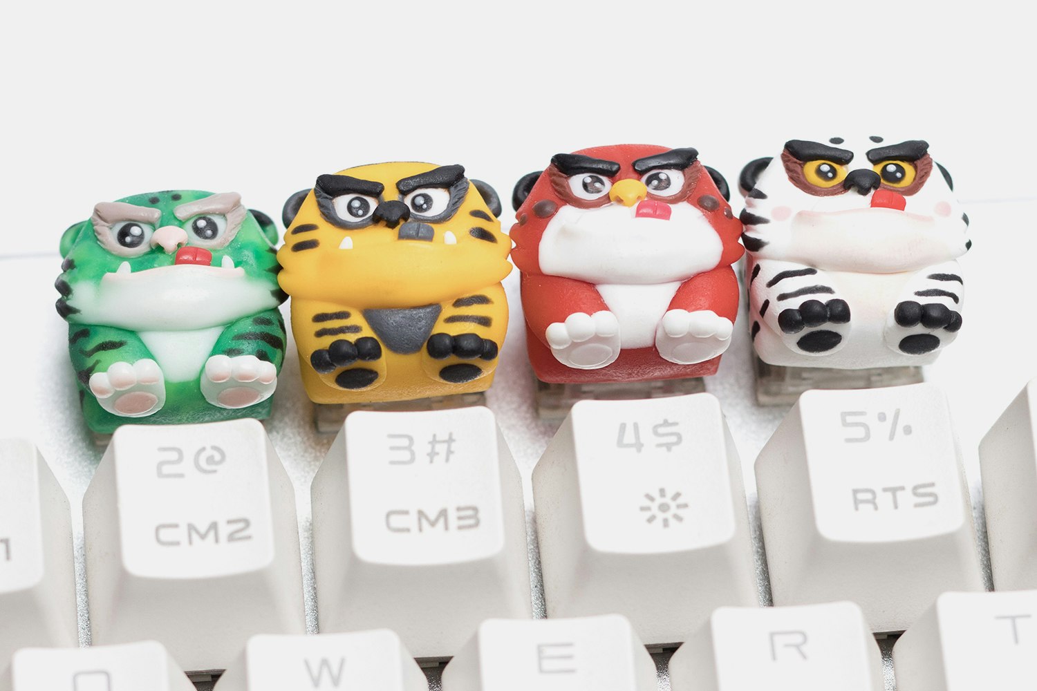 Moon Key Greedy Tiger Artisan Keycaps