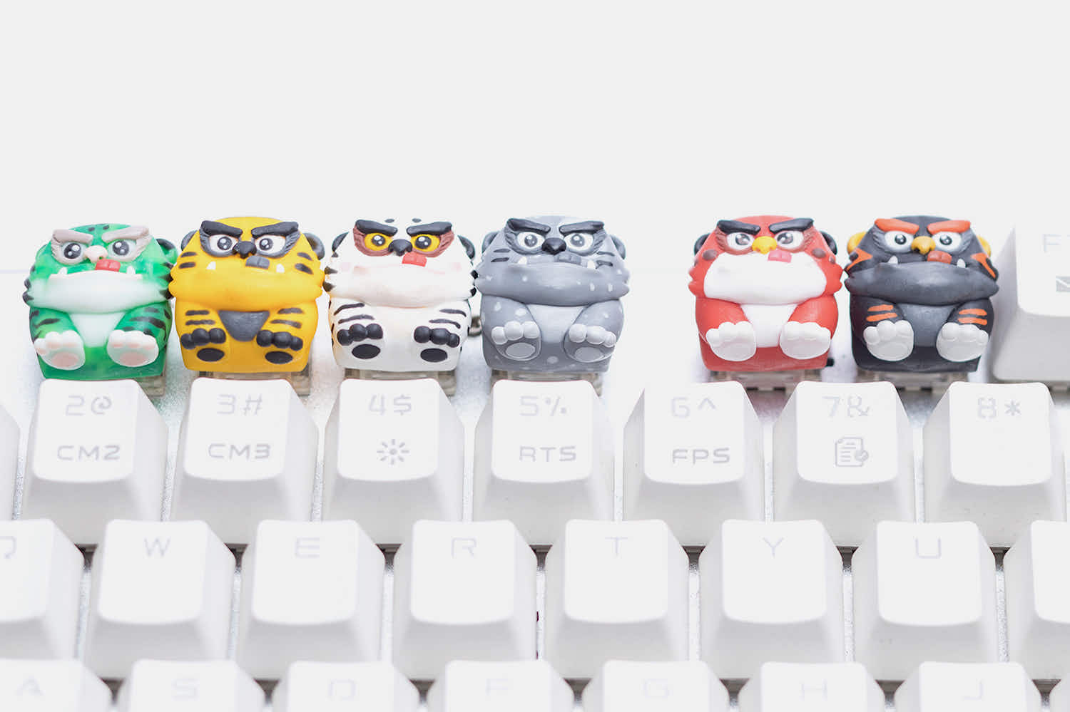 Moon Key Greedy Tiger Artisan Keycaps - Finn (Red) Photos | Mechanical ...