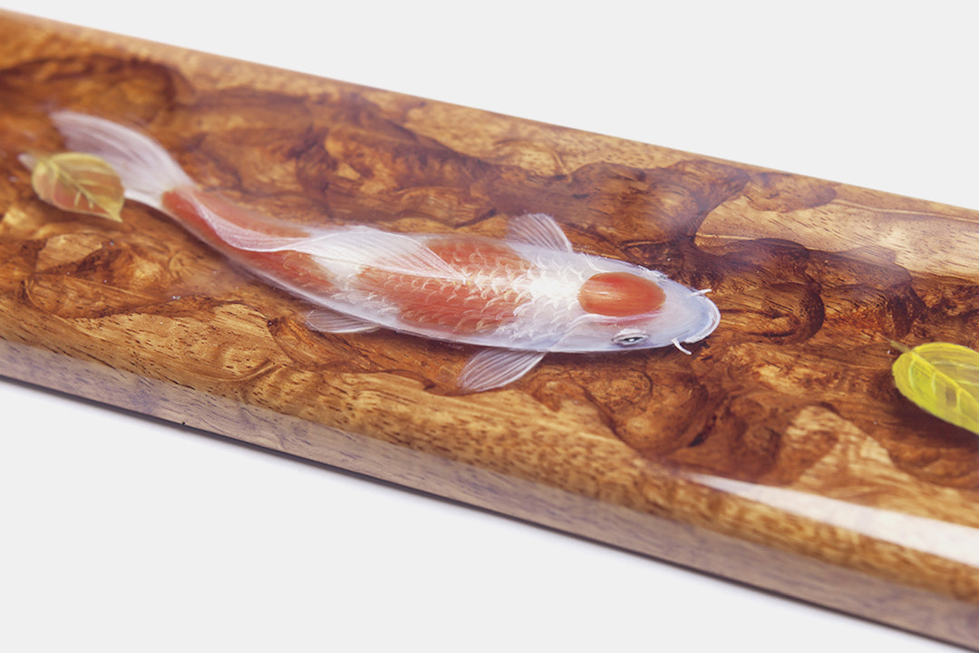 Moon Key Hand-Painted Koi Artisan Wrist Rest