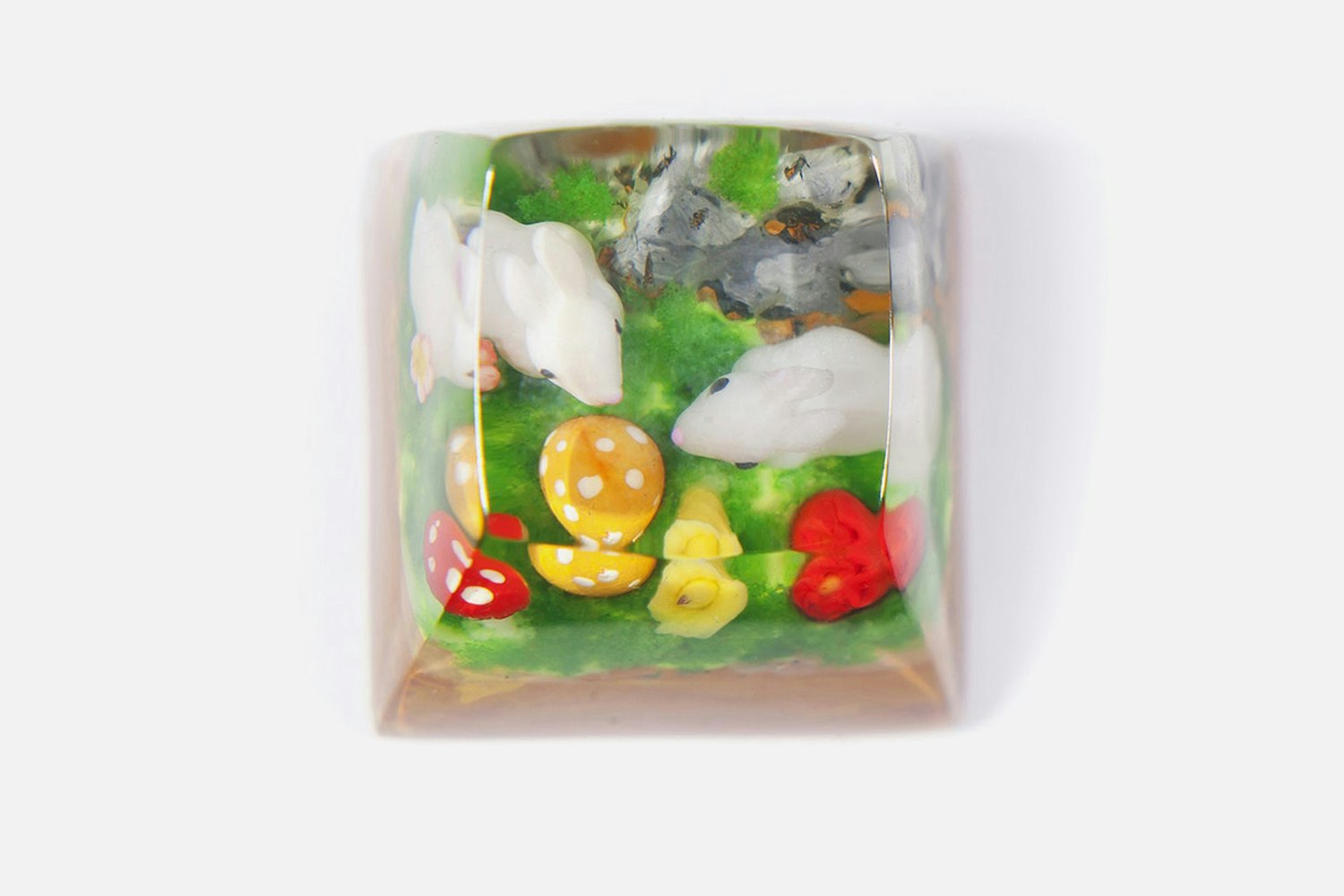 Moon Key Little Easter Bunnies Artisan Keycap