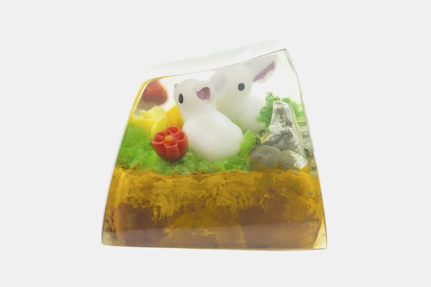 Moon Key Little Easter Bunnies Artisan Keycap
