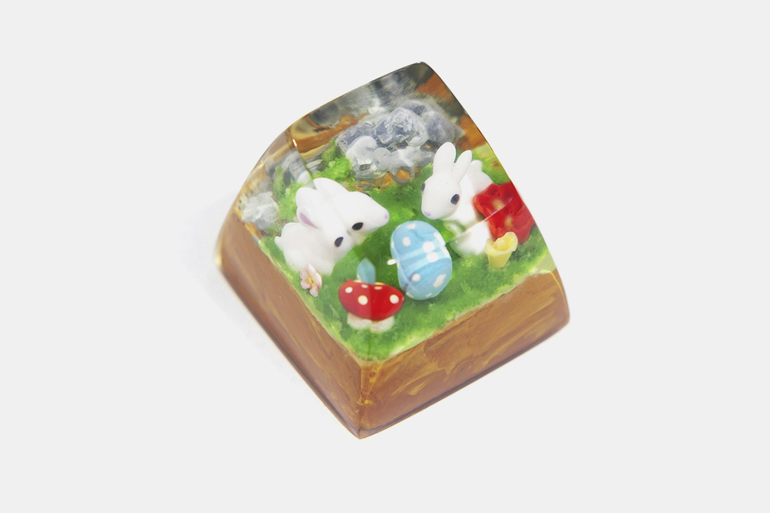 Moon Key Little Easter Bunnies Artisan Keycap