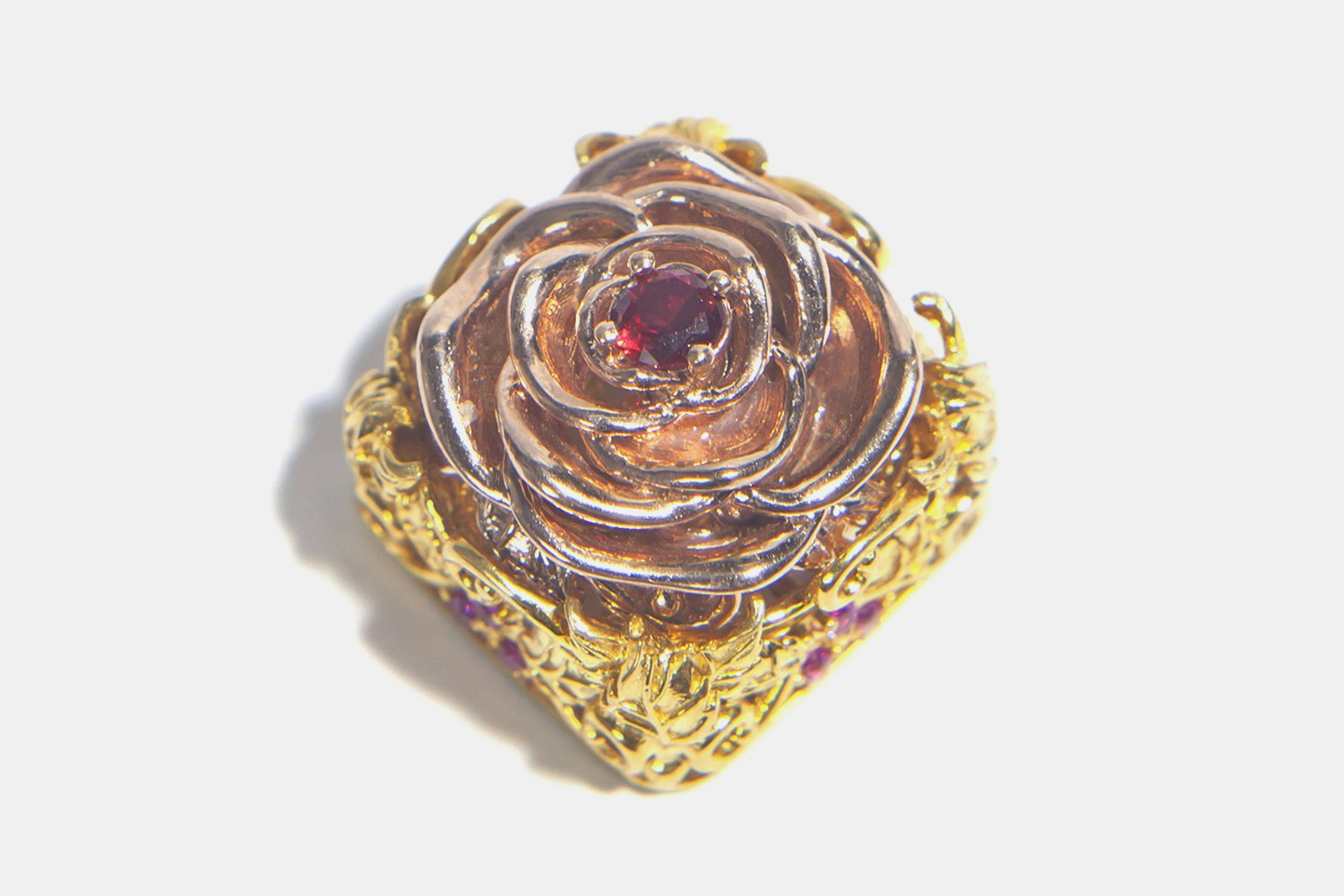 Moon Key Luxurious Metal Rose Artisan Keycap