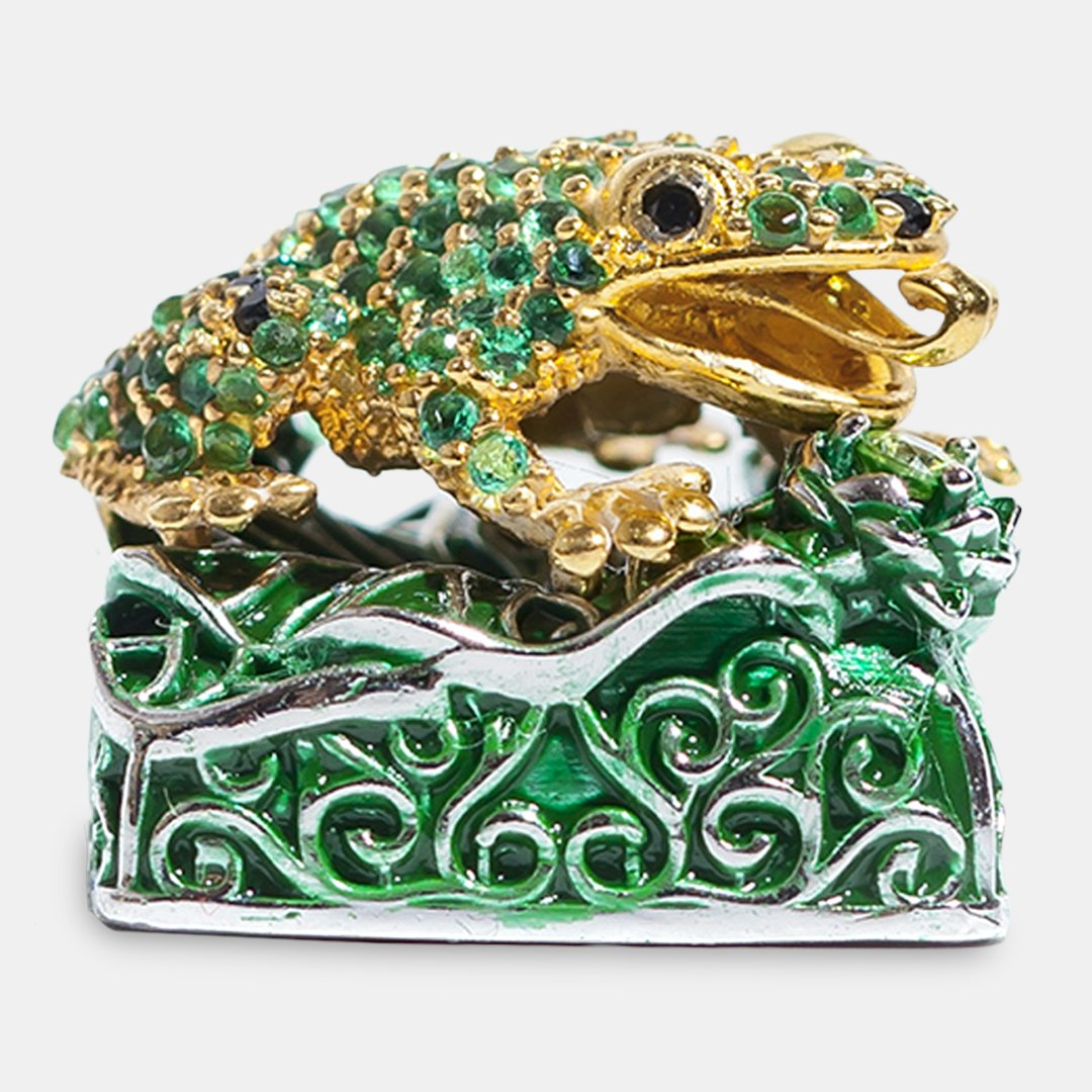 Moon Key Luxury Poison Dart Frog Metal Artisan Keycap Mechanical Keyboards Keycaps Artisan