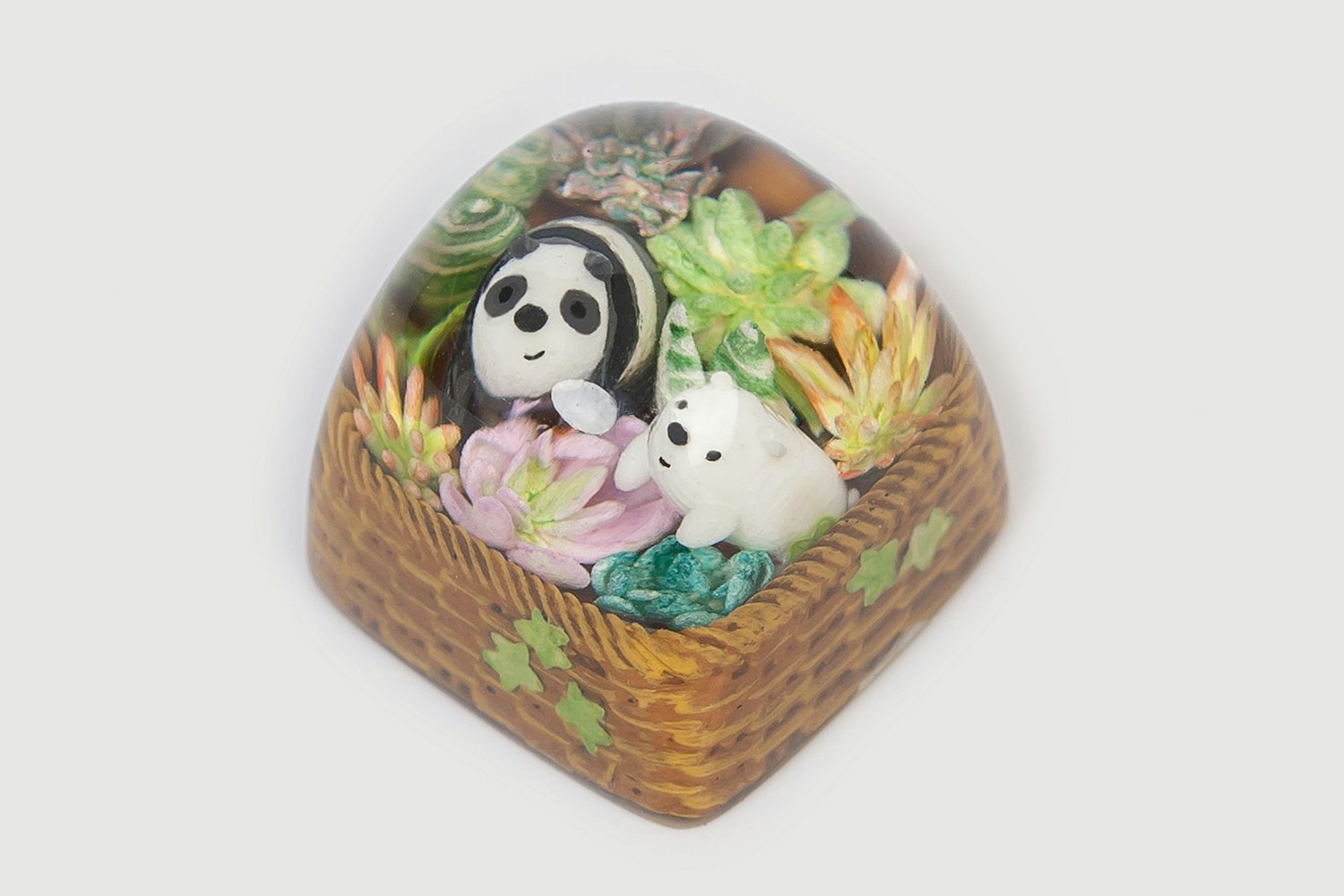 Moon Key Succulent Artisan Keycaps